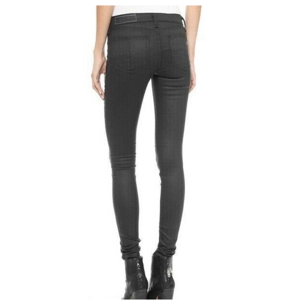Rag & Bone Shoreditch Skinny Grey Coated Legging Jeans Size 31